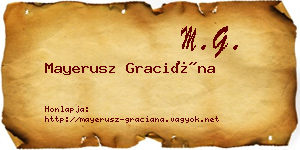 Mayerusz Graciána névjegykártya